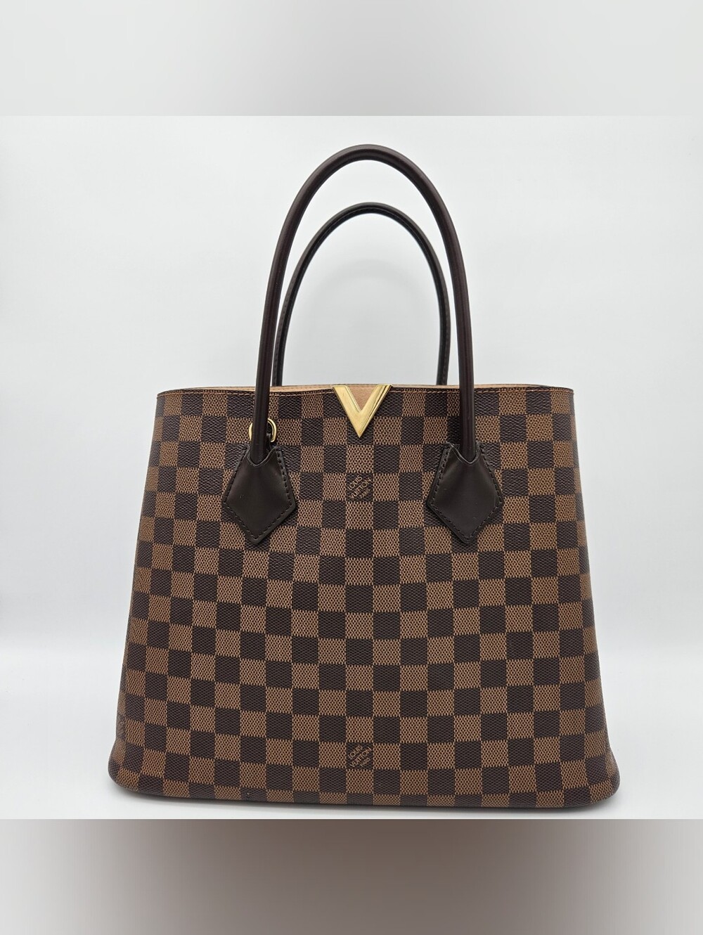Authentic Louis Vuitton Damier Ebene Kensington Tote #4429M